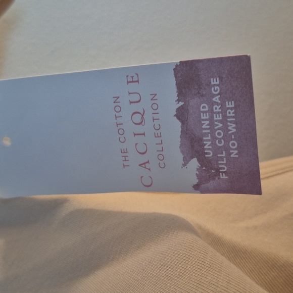 Cacique Beige Comfort Bra Unlined Full Coverage No Wire Beige Size 48B - Picture 4 of 5